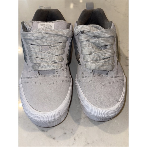 Vans KNU Skool Leather Mens Size 7.5 US School/Skate/Work Gray Suede Shoes New - Picture 1 of 5